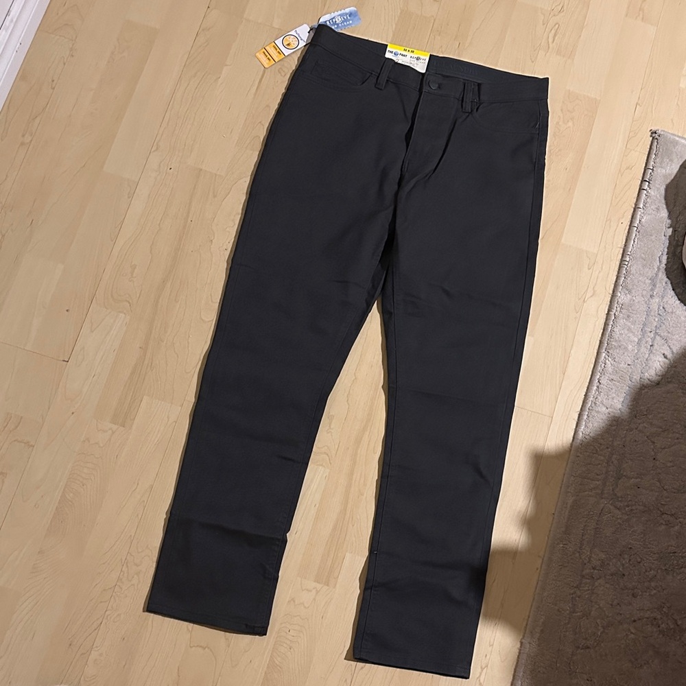 Black Straight-Leg Pants